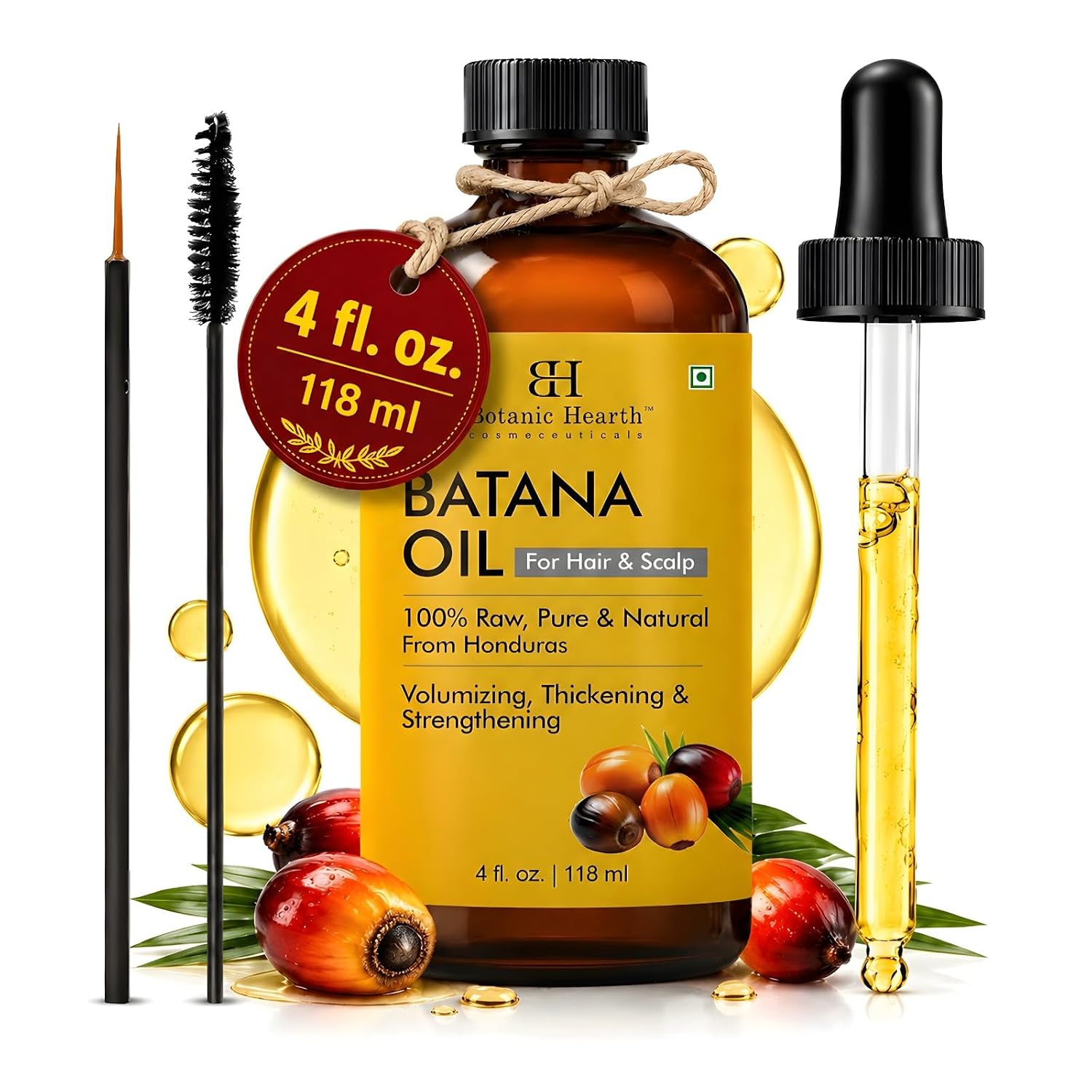 Botanic Hearth Batana Oil for Hair Growth & Hair Treatment, 4 Fl oz