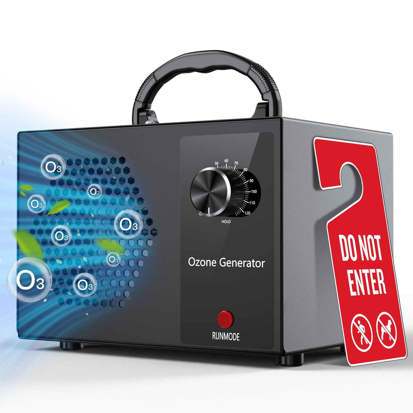 Ozongenerator 40000mg/h Ozongerät, Ozonisator Industrieller O3 Ozon Luftreiniger mit 120 Min Timer für 300㎡,Ozone Generator für Auto Wohnung Garagen Raum Hotels Küche Haustiere, Reinigen Gerüche