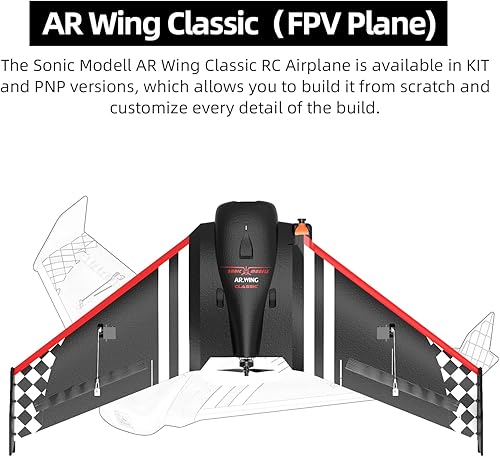 Miniatura 2 de Buddy RC Sonic Modell AR Wing Classic RC Avión FPV Avión RC para adultos con envergadura de 35.433 in, avión RC fácil de controlar para los expertos