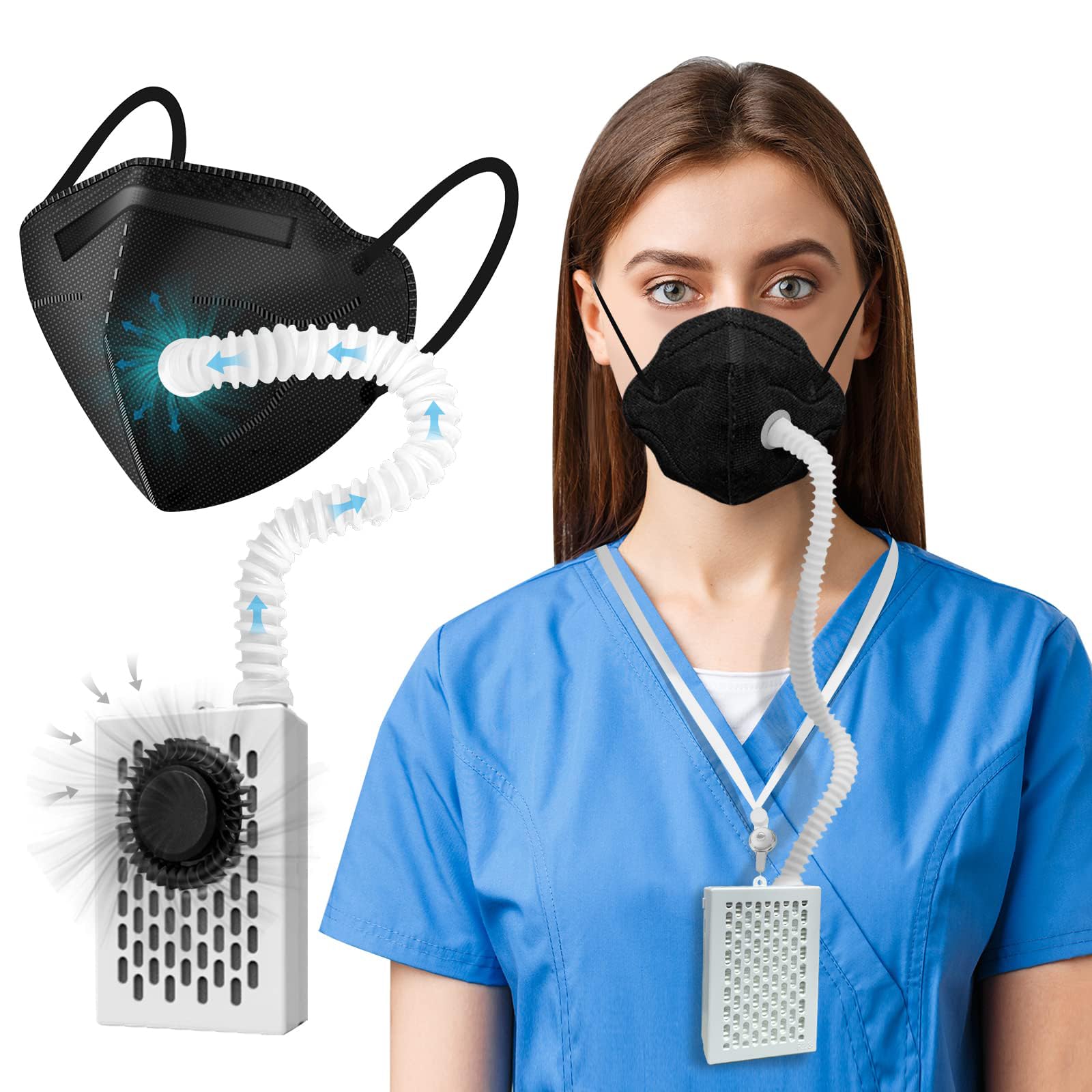 Bwinmak Electric Portable Rechargeable Air Purifier Makes with Filter for Dust,Sanding,Polishing,Weeding,Protection Works