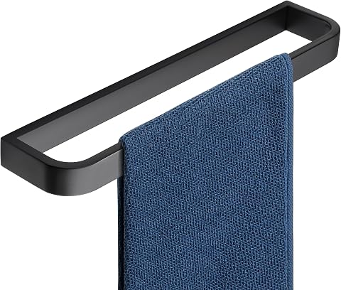 SAYAYO Black Towel Rail 40CM, Hand Towel Holder Wall Mounted for Bathroom