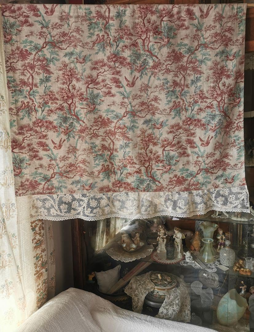アンティーク 1880年代トワルドジュイ鳥達の森 ミラネーゼレース装飾カーテンβ Amazon.co.jp: アンティーク 1880年代トワルドジュイ鳥達の森