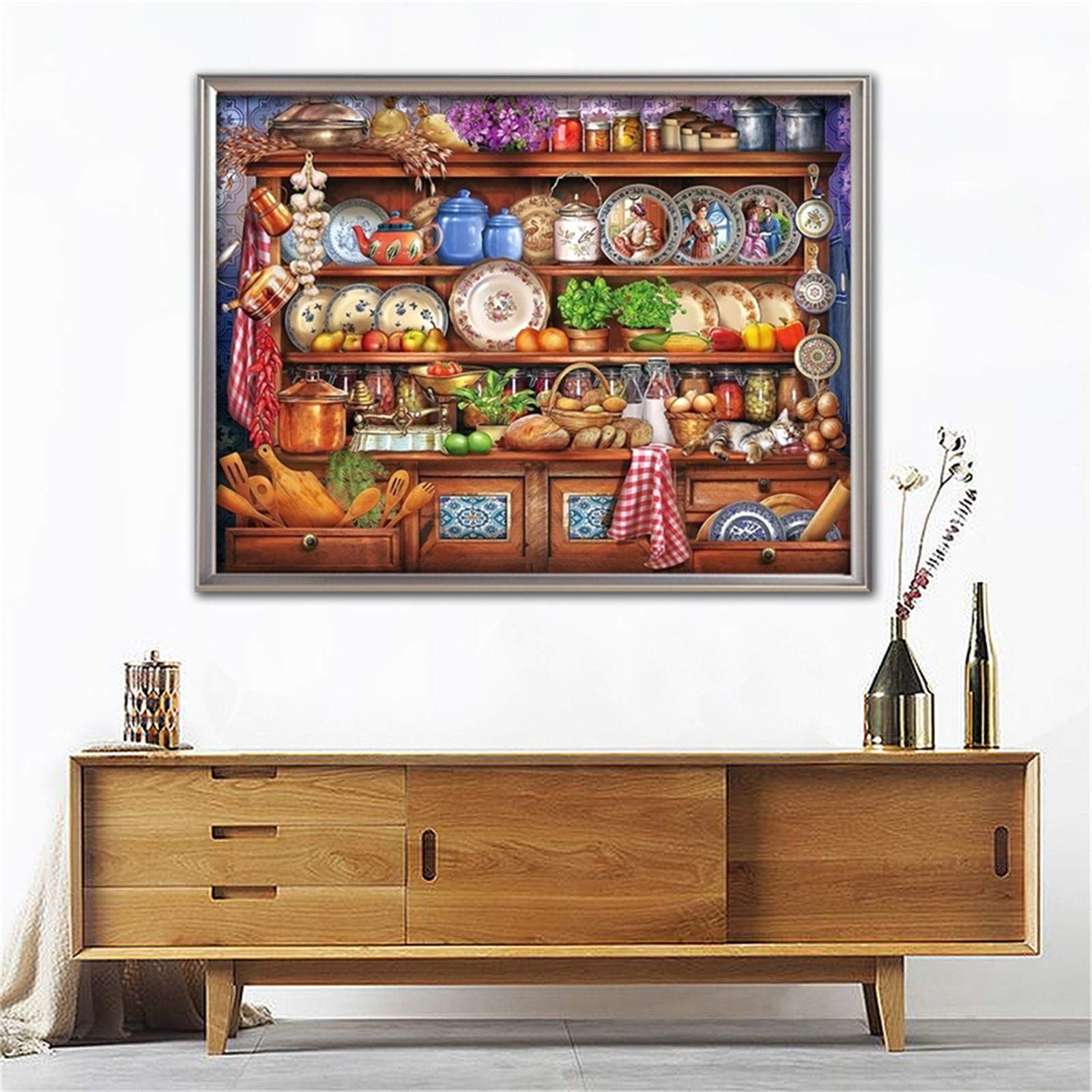 DIY 5D Diamantmalerei Set – Vollbohrer 'Schwarze Hand Mit Schmuck', 40x80 Cm, Inkl. Werkzeug