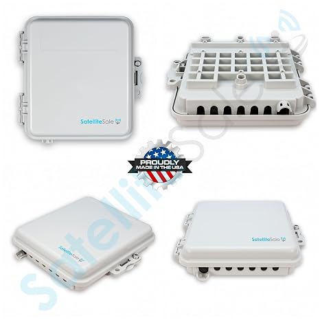 SatelliteSale Weatherproof Junction Box Heavy Duty Enclosure 8x7x2 Inches UV-Rated Thermoplastic Alloy Made in USA
