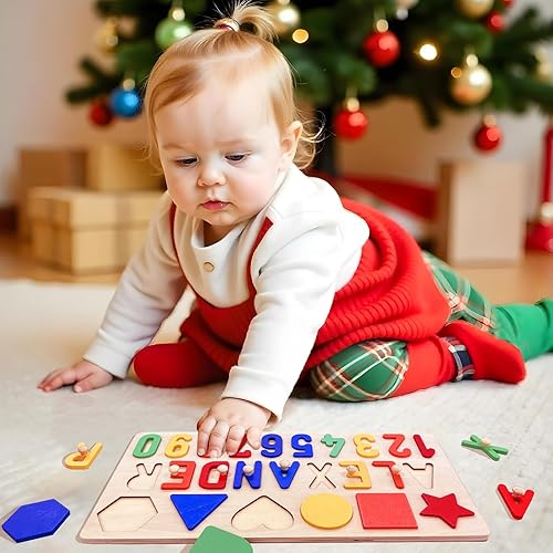 Vista 25 de Rompecabezas de madera con nombre personalizado para niños, regalos de primer cumpleaños, rompecabezas de nombre personalizado para niños de 1 año