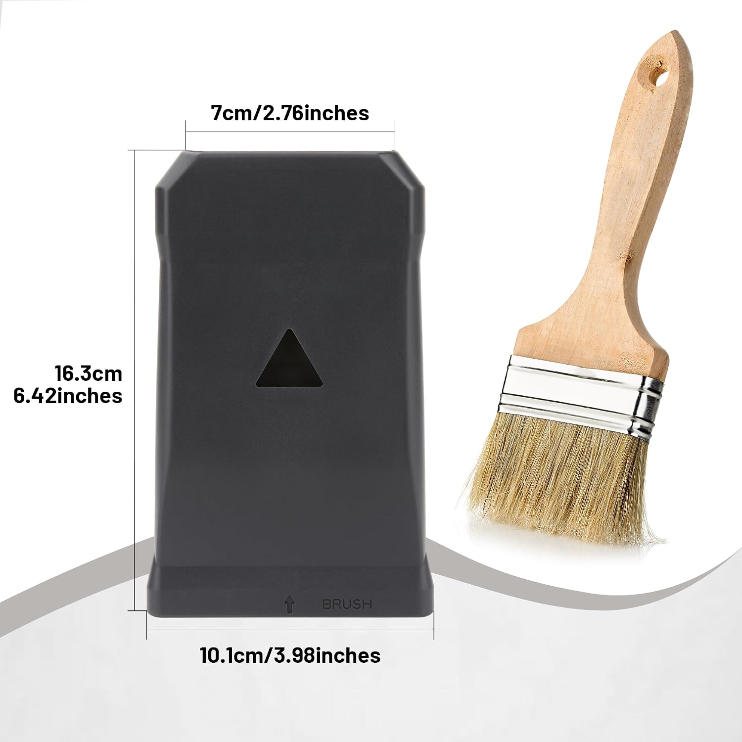 2Pcs Universal Silicone Paint Brush Cover, Protects Bristles and Keeps Shape for 3" Brush
