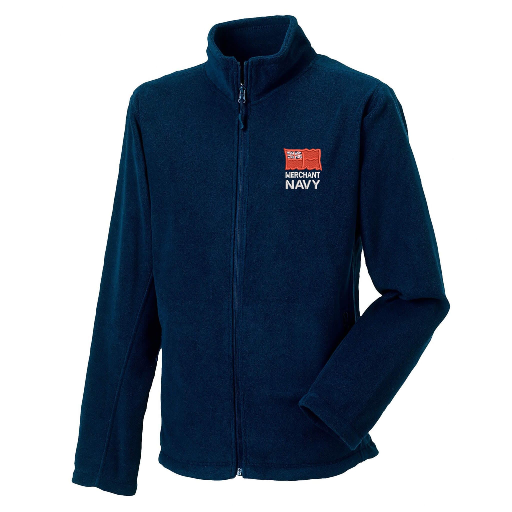 The Military Store Merchant Navy Embroidered Fleece, Navy, 5X Large