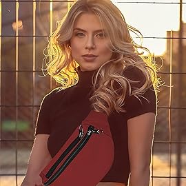 Fanny Packs for Men and Women, Waterproof Sports Waist Pack Bag for Travel Hiking Running Hands-free Wallets, Easy Carry Any Phone