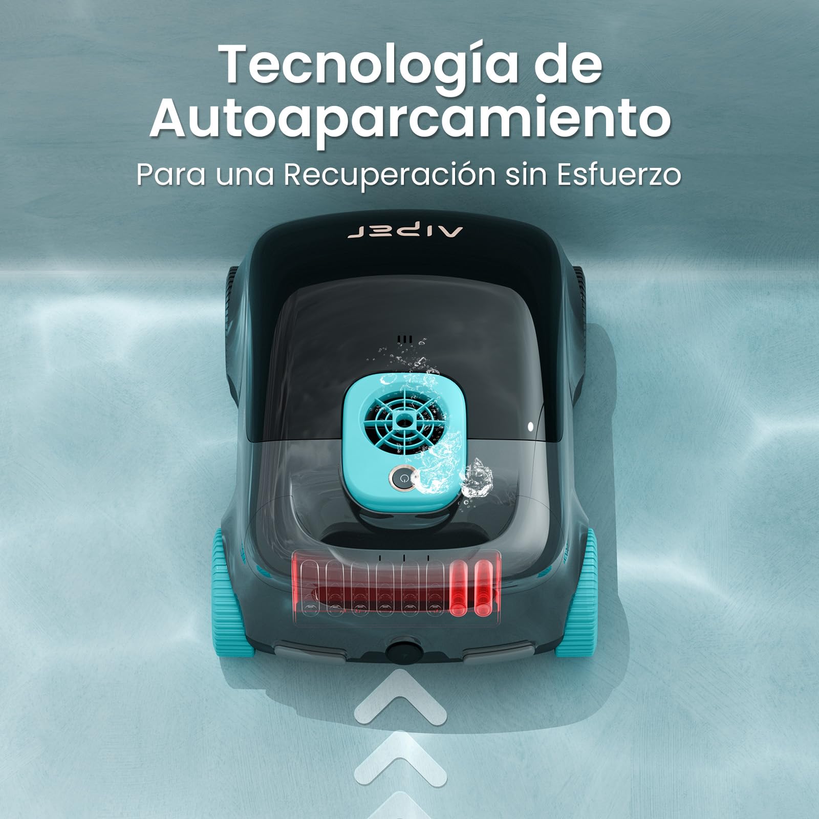 AIPER Scuba E1 Robot Limpiafondos Piscina, Aspirador Piscina Automatico para Sistema de Doble FiltracióN, 130 Minutos de DuracióN de La BateríA, Ideal para Piscinas Planas de hasta 100㎡