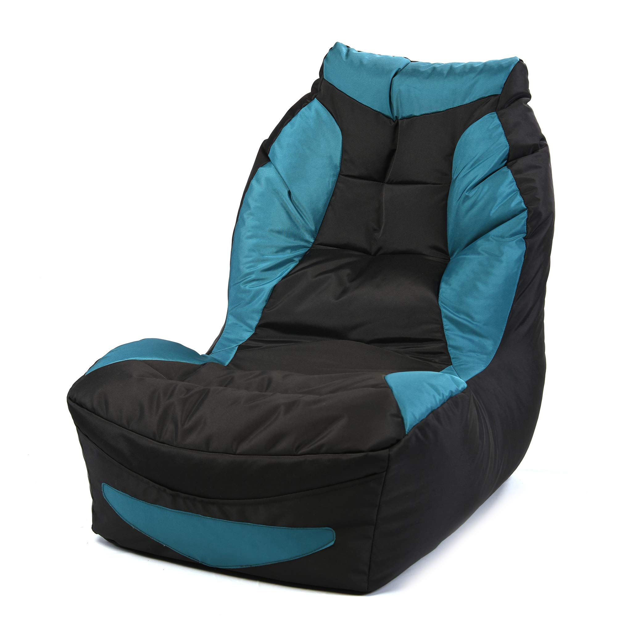 Lushberry Bean Bag Gaming Chair Play Station in Black and Air Force Blue