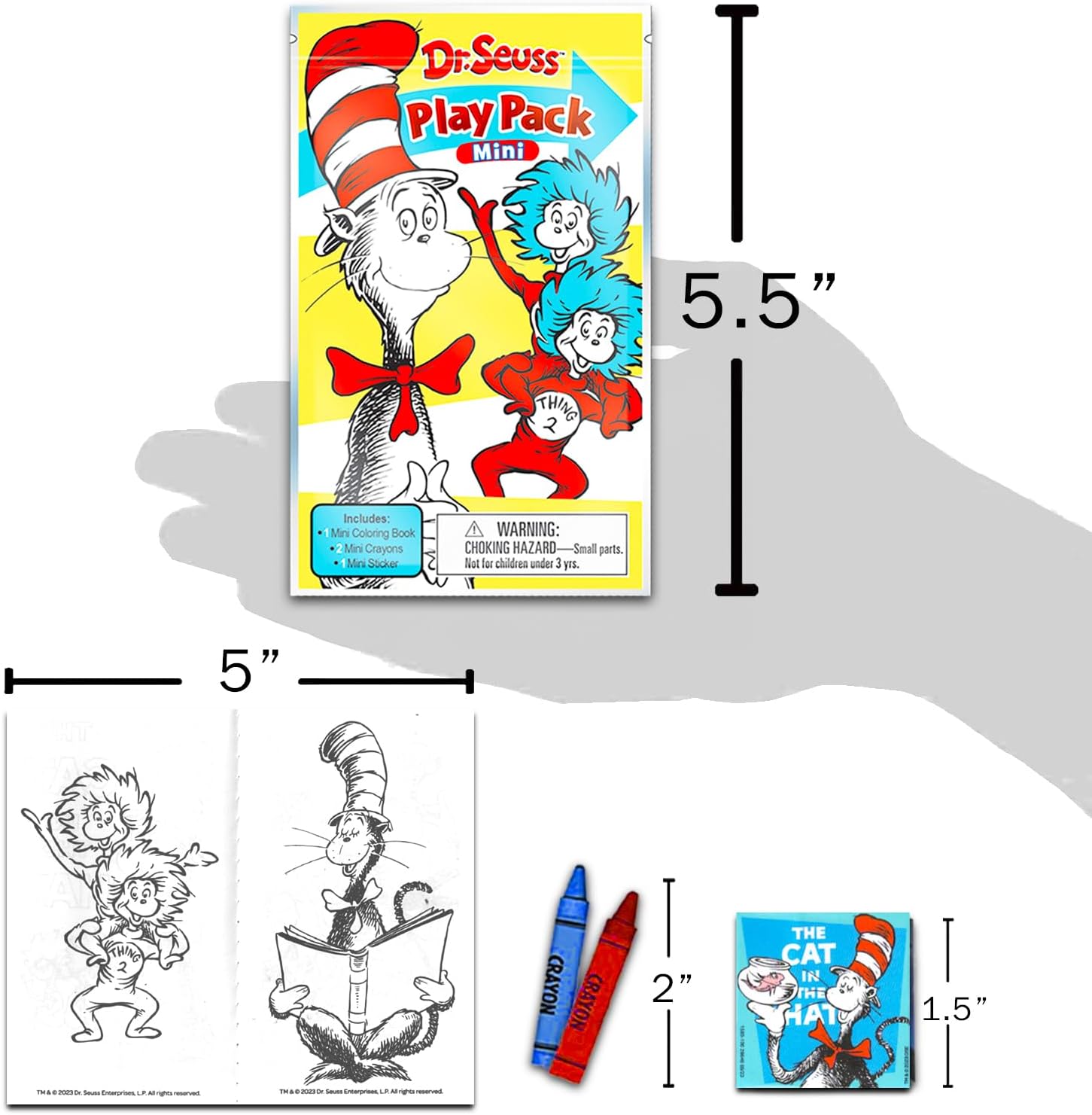 Dr. Seuss Party Favors for Kids Bundle - 24 Mini Activity Packs image 3