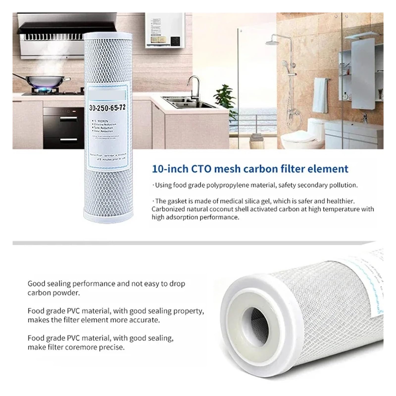 Sistema de filtro de agua RO for toda la casa de 10 pulgadas | Reemplazo del filtro de agua(2pcs)