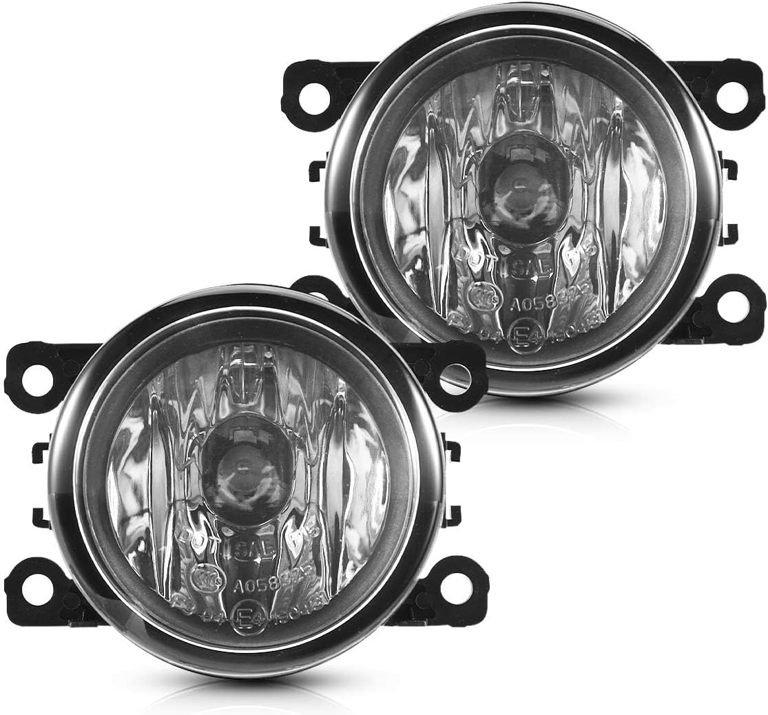 KAX Fog Lights Assembly for 08-11 Focus, 05-09 Mustang, 05-07 Ranger/Freestyle, 07-14 Navigator, 08-09 Taurus X, 05-06 LS with H11 12V 55W Halogen Bulbs Fog Lights 33900STKA11 4F9Z15200AA