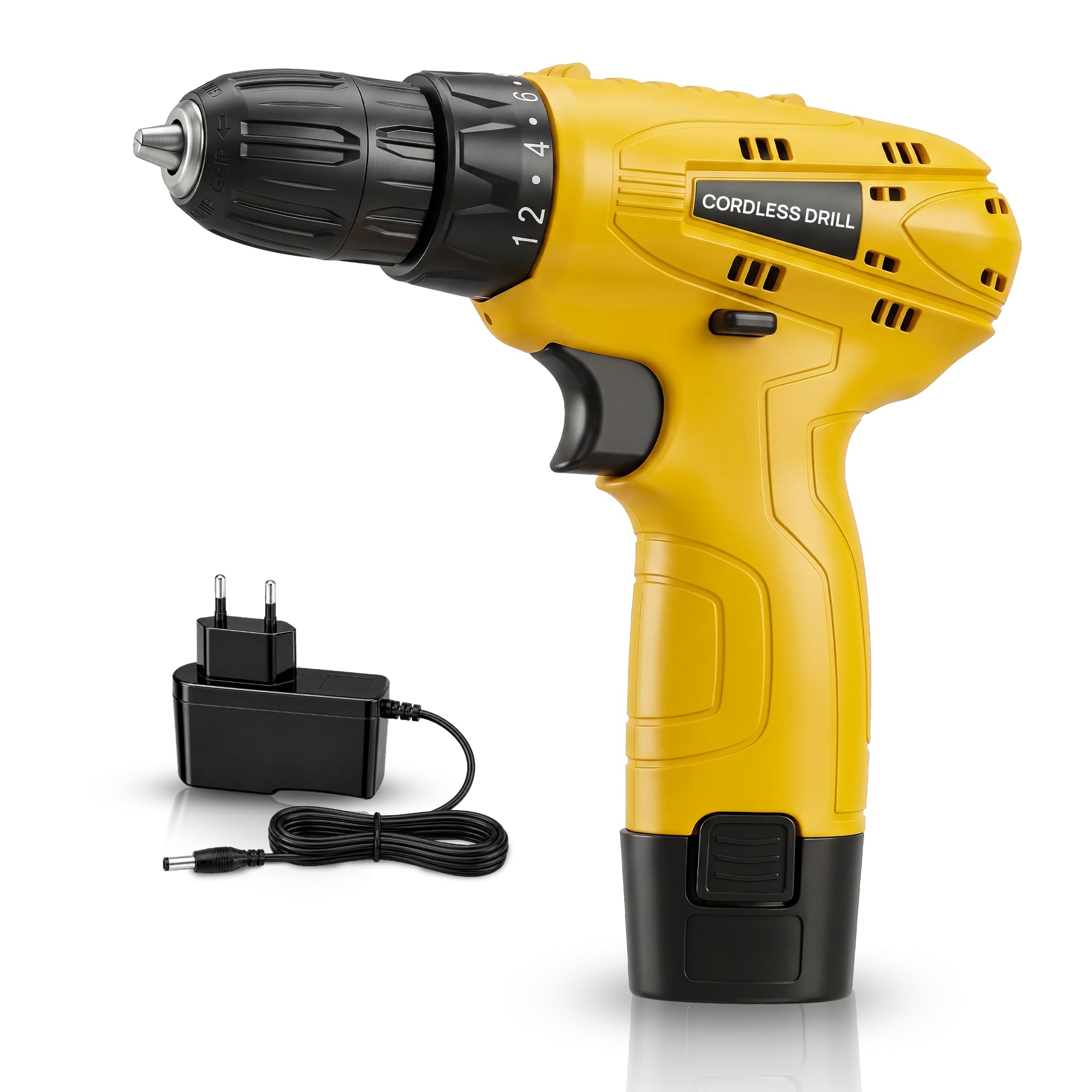 Golden Bullet® GBD-3693 Cordless Screwdriver & Drill - Compact and Powerful, 600 RPM - Reversible switch, Adjustable Torque, 10mm Chuck-image-22