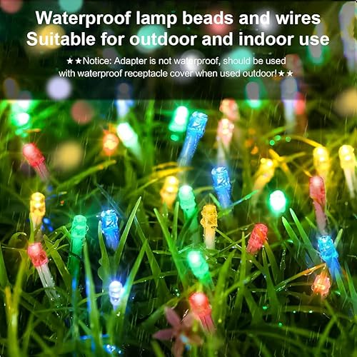 Miniatura 9 de Cadena de luces LED brillo mágico. Luces decorativas 200 LED 65.6 pies con modos multiintermitentes, controlador para la habitación de los niños,