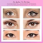KIMUSE Winged Eyeliner Stamp, Eyeliner Pens for Perfect Wing Cat Eye Stamp Eyeliner Waterproof Smudge Proof, Long Lasting Eye Makeup Liquid Eye Liner (BLACK)