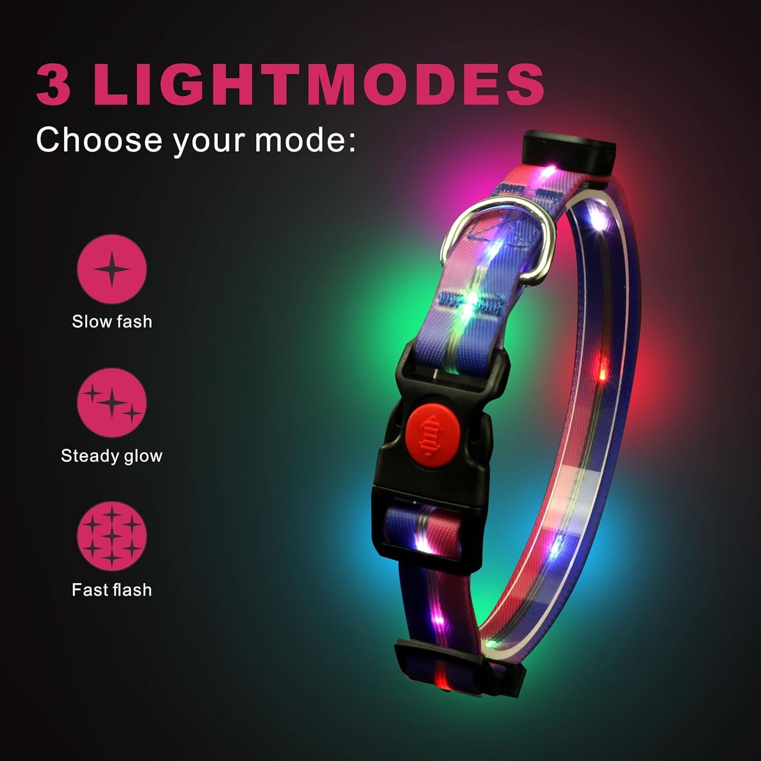 LED Dog Collar USB Rechargeable - Bright & High Visibility Lighted Glow Collar for Pet Night Walking ，Waterproof TPU Cuttable Glowing Pet Collar for Medium Large Dogs (Yellow Collar + Leash)