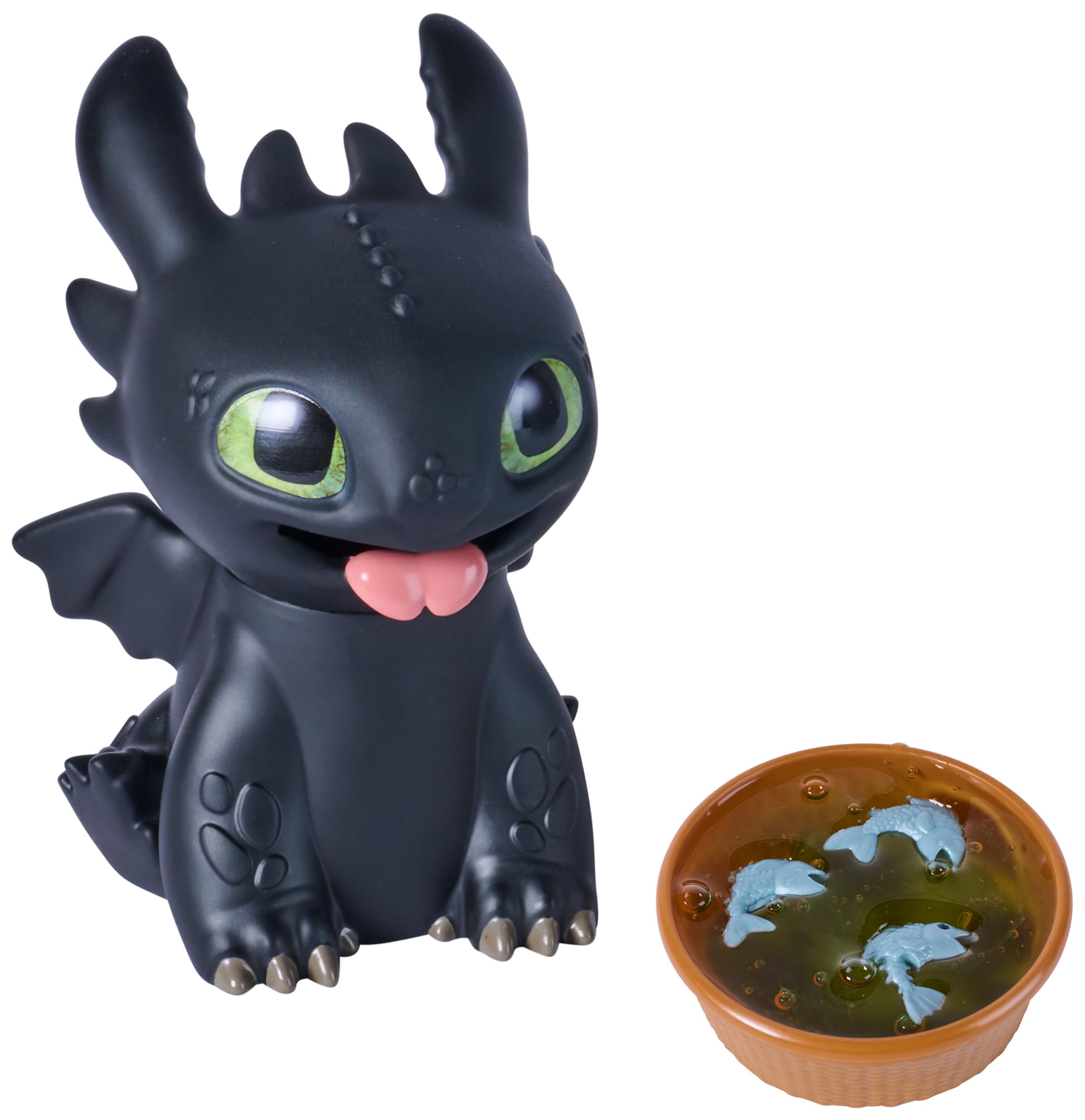 Spin Master DreamWorks Dragons, How to Train Your Dragon, Fish Feeding Toothless Interactive Toy with Squeeze and 'Barf' Fish Action, Dragon Toys for Kids Ages 4 and Up