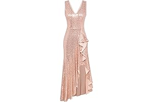 Womens 2019 Sequin Dress Sleeveless Cockatil Dress High Low Hem Wedding Party...