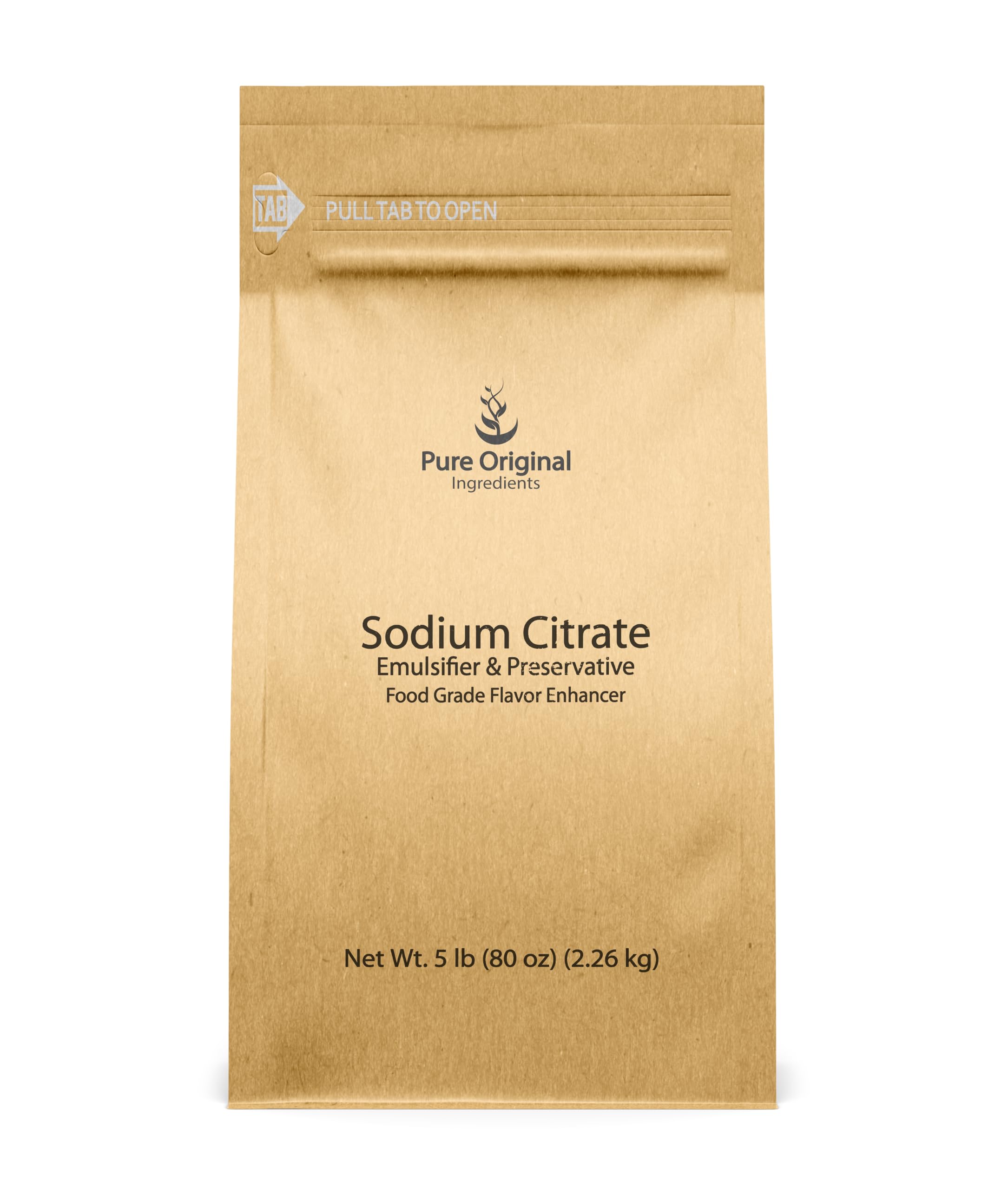 Pure Original Ingredients Sodium Citrate (5 lb) Emulsifier, Food Preservative, Flavor Enhancer, Salty & Sour Flavoring