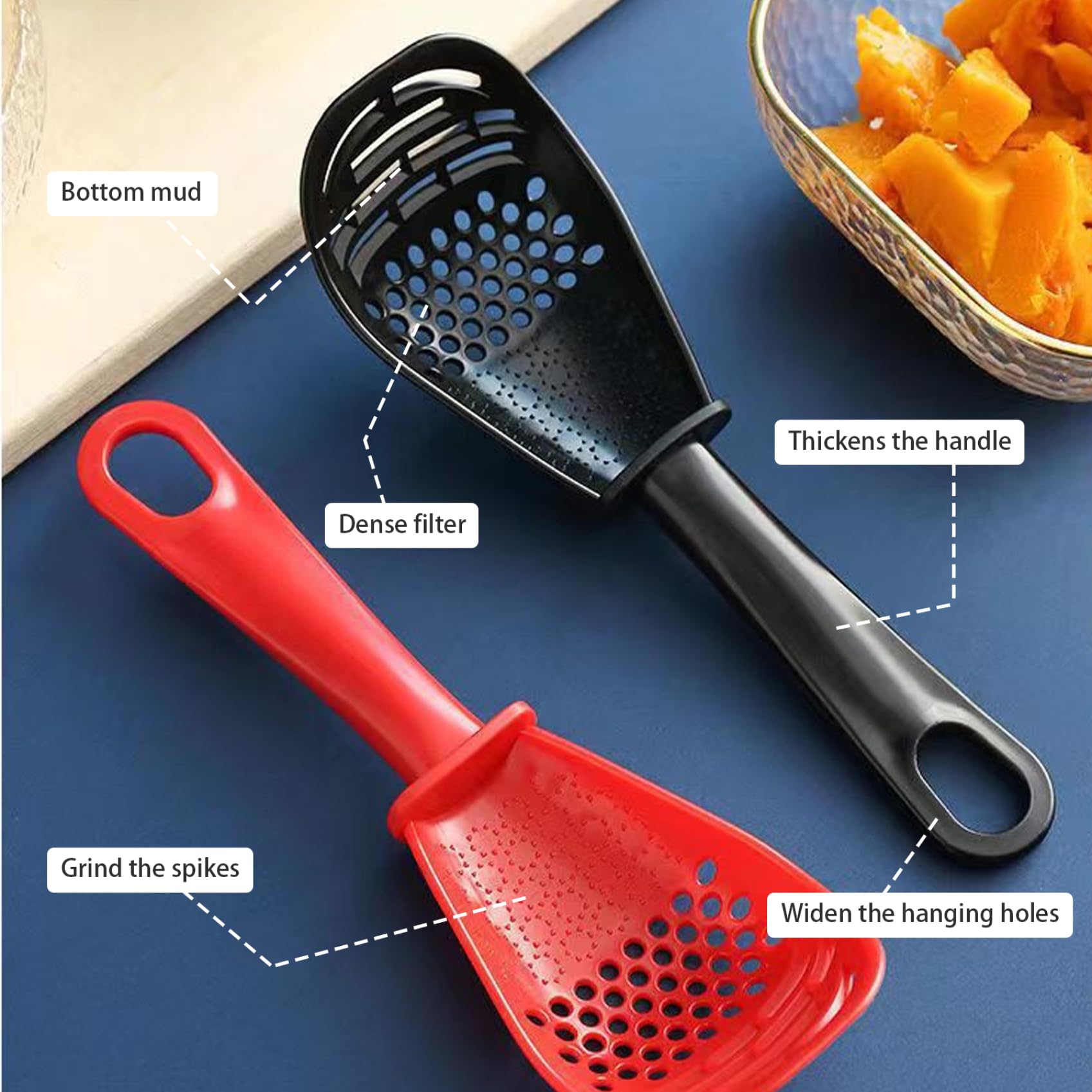 Lot De 2 Cuillères De Cuisine Multifonctionnelles En Plastique PP