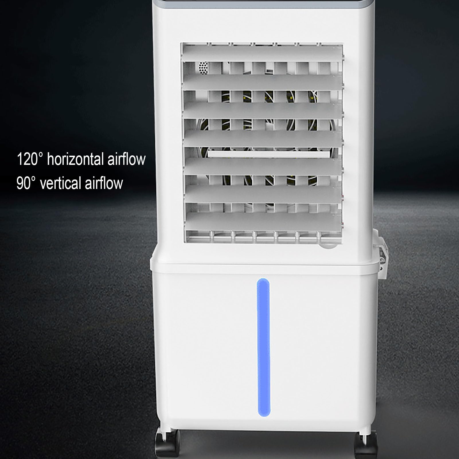 Mobilny klimatyzator z funkcją 2 w 1, wentylator chłodzący, przenośny klimatyzator oscylacyjny 120°, zdejmowany zbiornik na wodę 10 l, 3-biegowy chłodnica powietrza