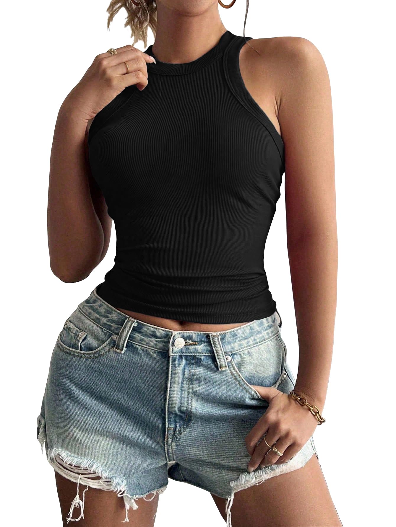 keri perry Tops for Women Crop Top for Women's Tank Activewear Tee Sports Western Casual Cotton Camisole-picture-20