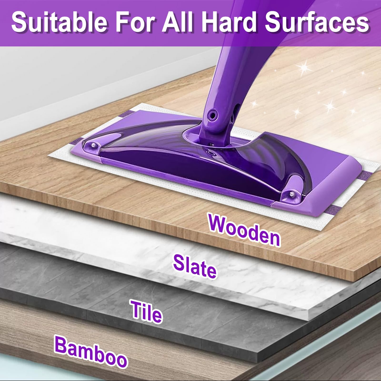 Recambio de almohadilla de fregona compatible con mopas Swiffer Wet Jet, desechables, multisuperficie, limpiador de suelos de madera dura, almohadillas de repuesto para fregona, grosor y absorbente