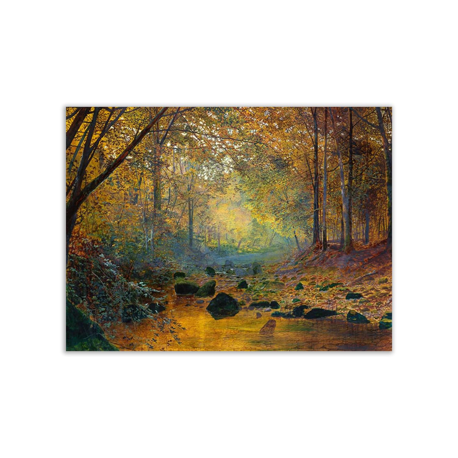 Tableau John Atkinson Grimshaw River Greta pour décoration grand salon