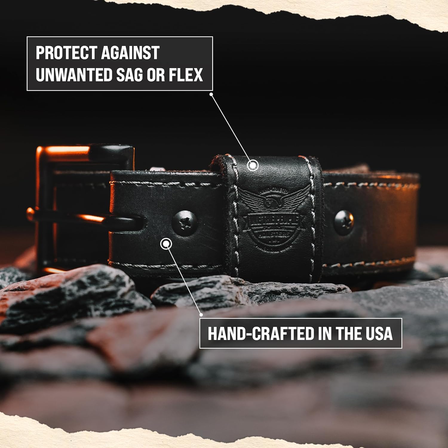 We The People Holsters - Leather Gun Belt - Adjustable Gun Belt for Concealed Carry - Reinforced with Heavy Duty Scuba Nylon