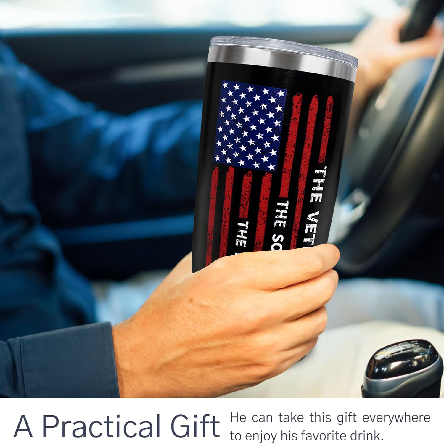 Veteran Gifts for Men,Navy/Army/Air Force/Marine Corps Gifts,Veterans Day/Memorial Day gifts for Proud Veterans,Military Retirement Gift,Patriotic Travel Mug Coffee Cup 20oz Tumbler - Image 3