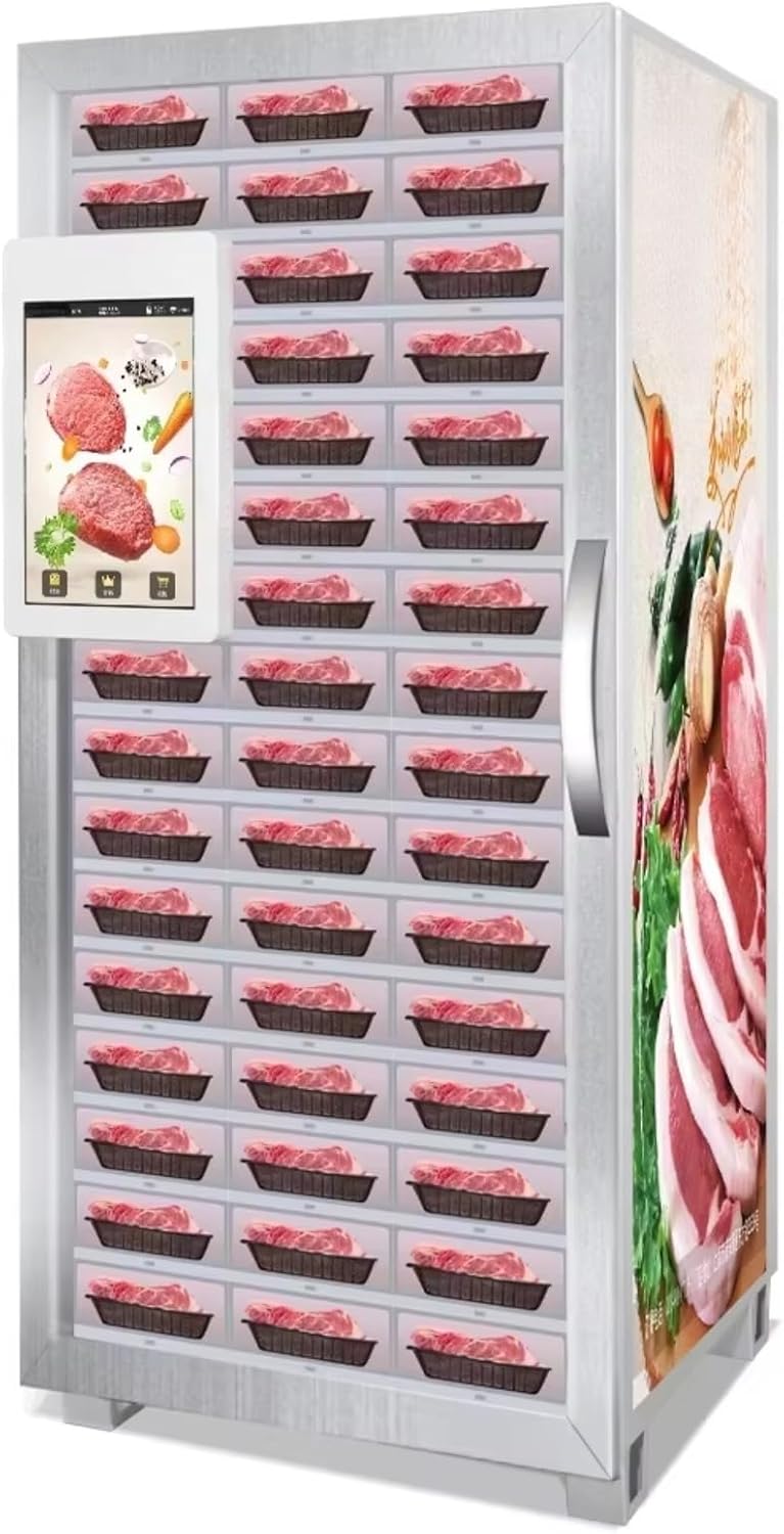 24/7 Self-Service Vending Machine with Cooling System, Smart Temp Control for Food, Drinks & Snacks, Ideal for Commercial Spaces, Convenience Stores & Shopping Areas