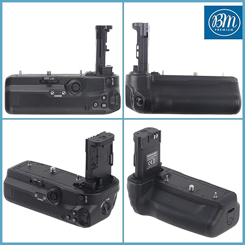 Miniatura 4 de BM Premium Kit de agarre de batería para cámara digital Canon EOS R5, EOS R5C, EOS R6, EOS R6 II. Incluye repuesto de agarre de batería BG-R10 +