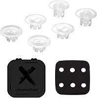 Vista 2 de eXtremeRate Palancas de repuesto transparentes intercambiables para controlador de borde PS5, tapas de palanca analógica intercambiables