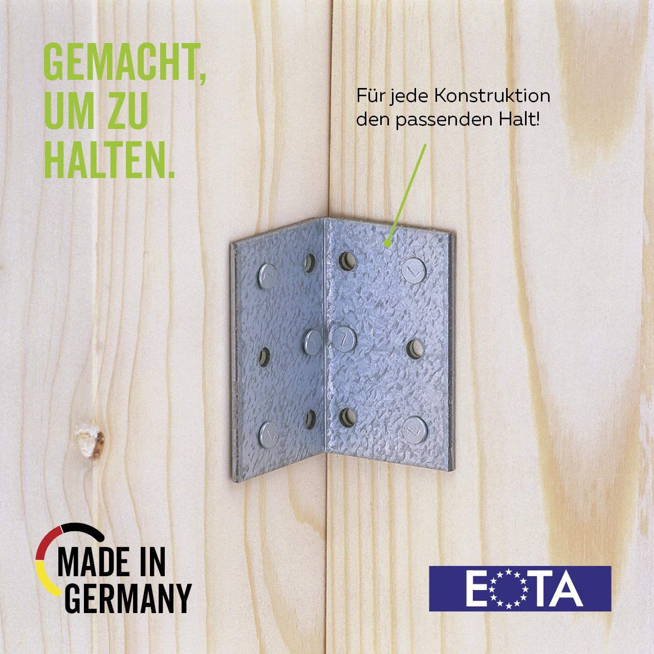 GAH-Alberts 330538 kątownik płyty perforowanej | ocynkowany sendzimirem | 60 x 60 x 40 mm | zestaw 15 sztuk