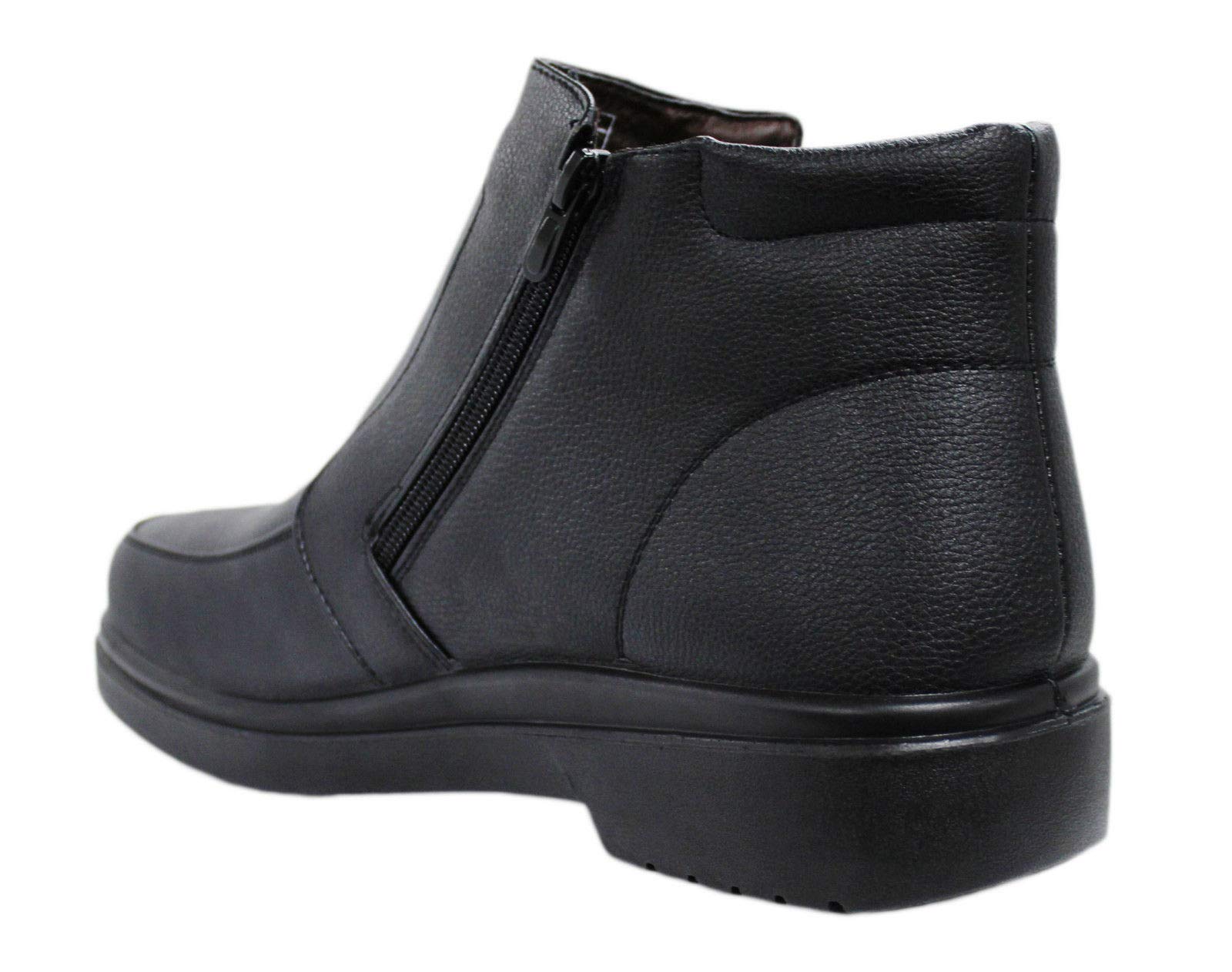 Evoga Scarpe stivaletti uomo invernali Chelsea termiche con pelliccia interna