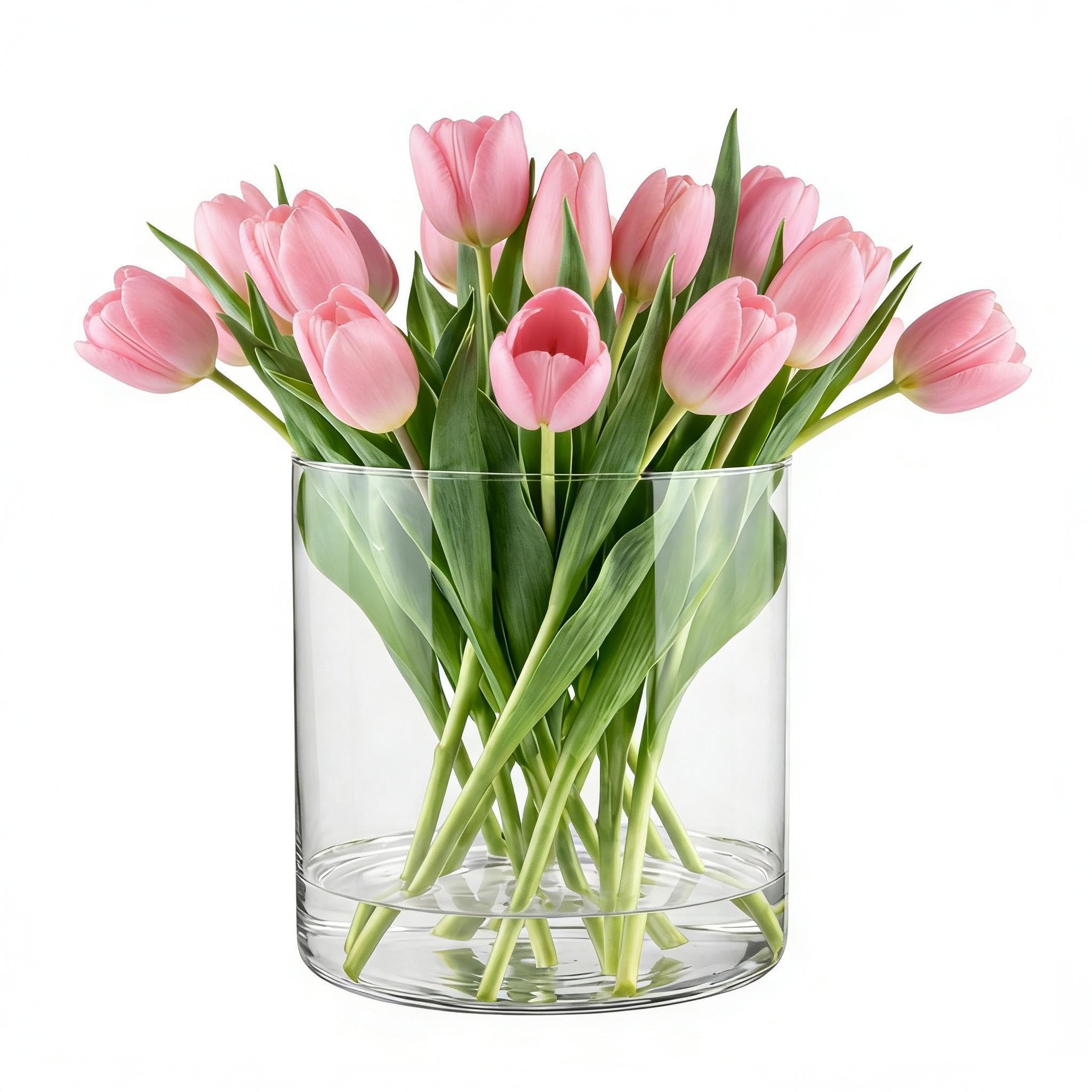 Koelaa Vase, Unzerbrechliche Vase, Blumenvasen, Acryl Modern Zylindervase, Klar, Kunststoff Vasen, Vasen Hochzeit Tischdeko, Transparente Blumenvase für Einweihungsparty