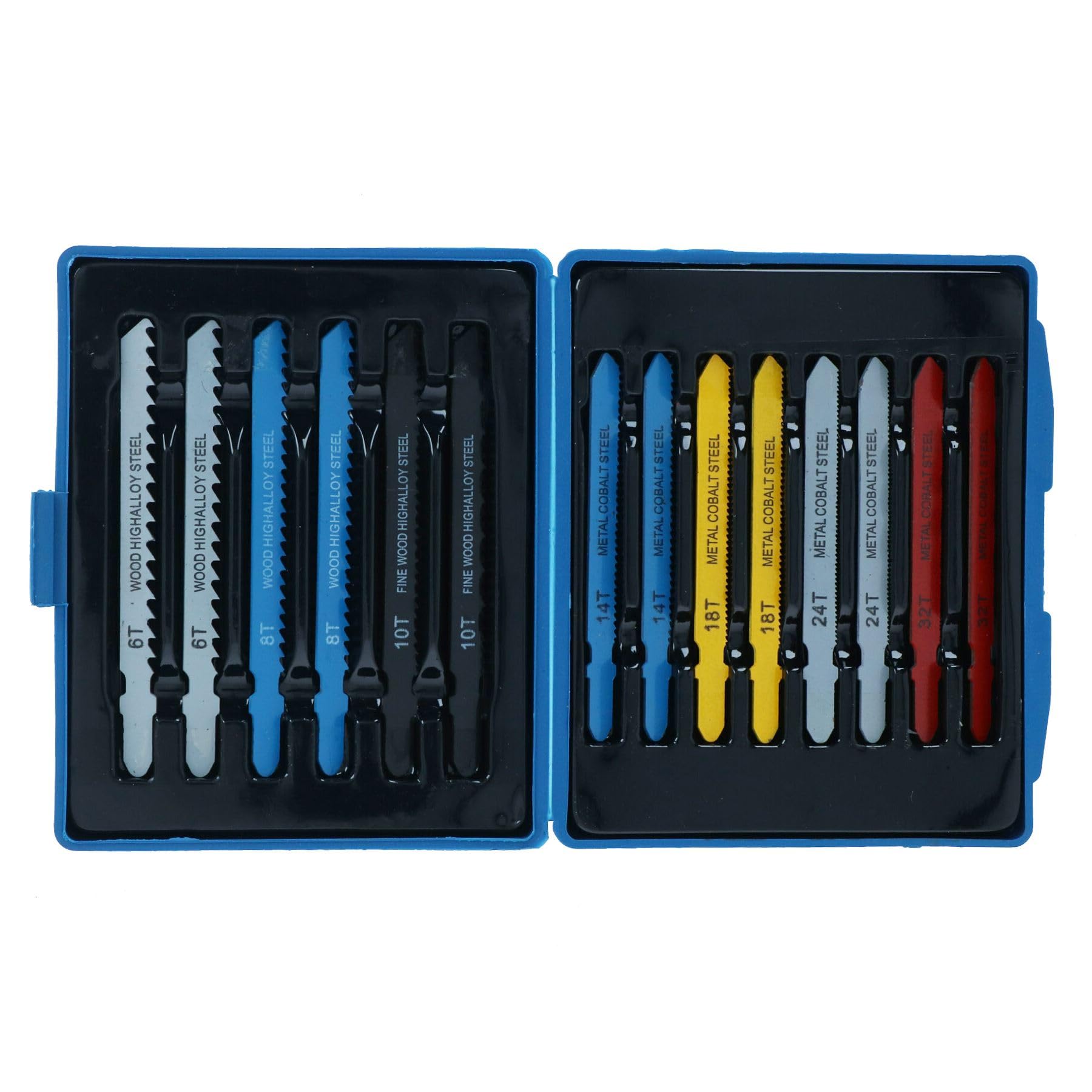 Set di 280 lame assortite per seghetto alternativo per metallo, legno, plastica, codolo a T, attacco Bosch
