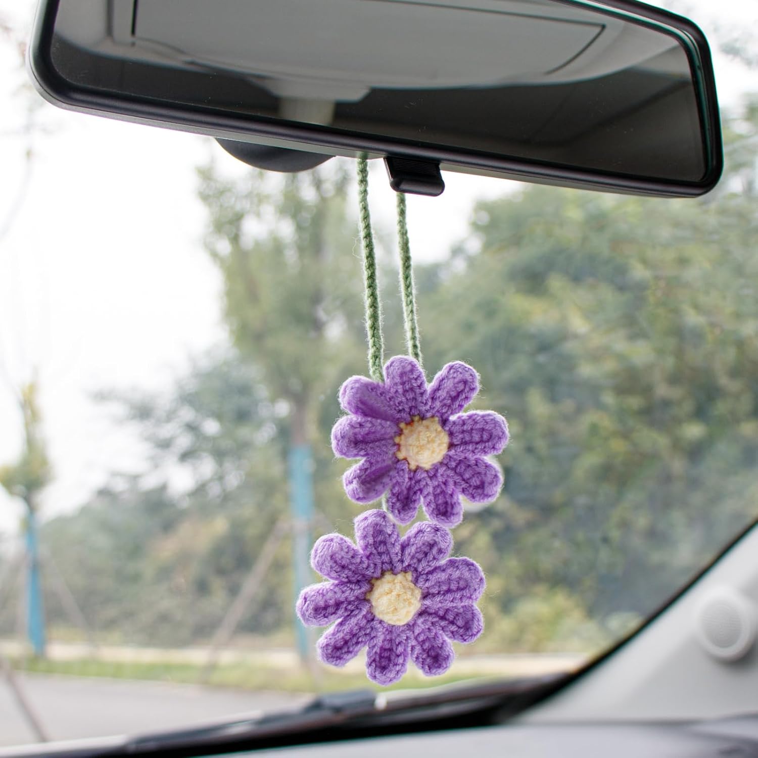 Cute Crochet Flower Car Decor Handmade Knitted Kuwait Ubuy