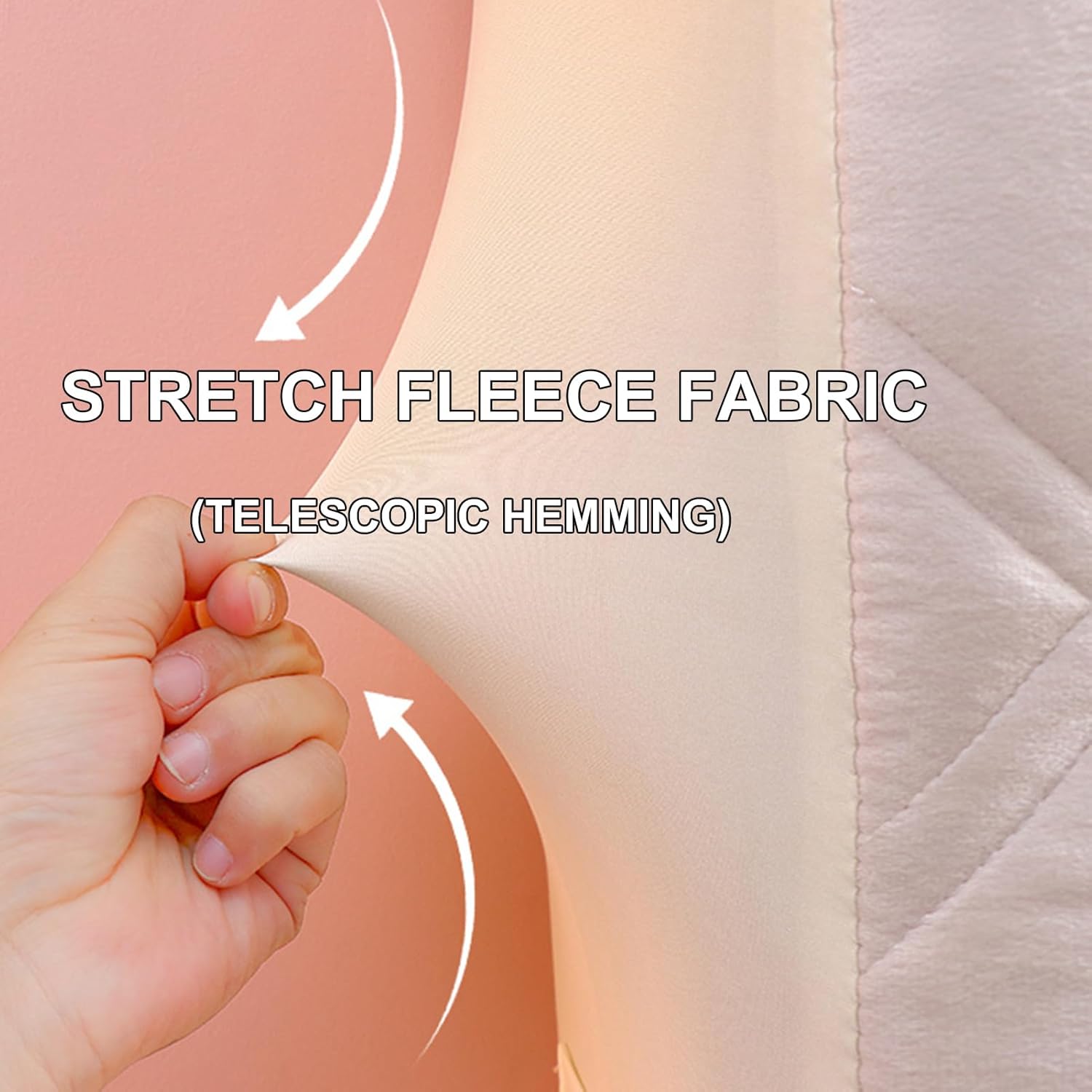 Blue1,220cm/86.6inches,無地のベッドサイドカバーヘッドボードスリップカバー、ベッド背もたれカバーダブル布張りス