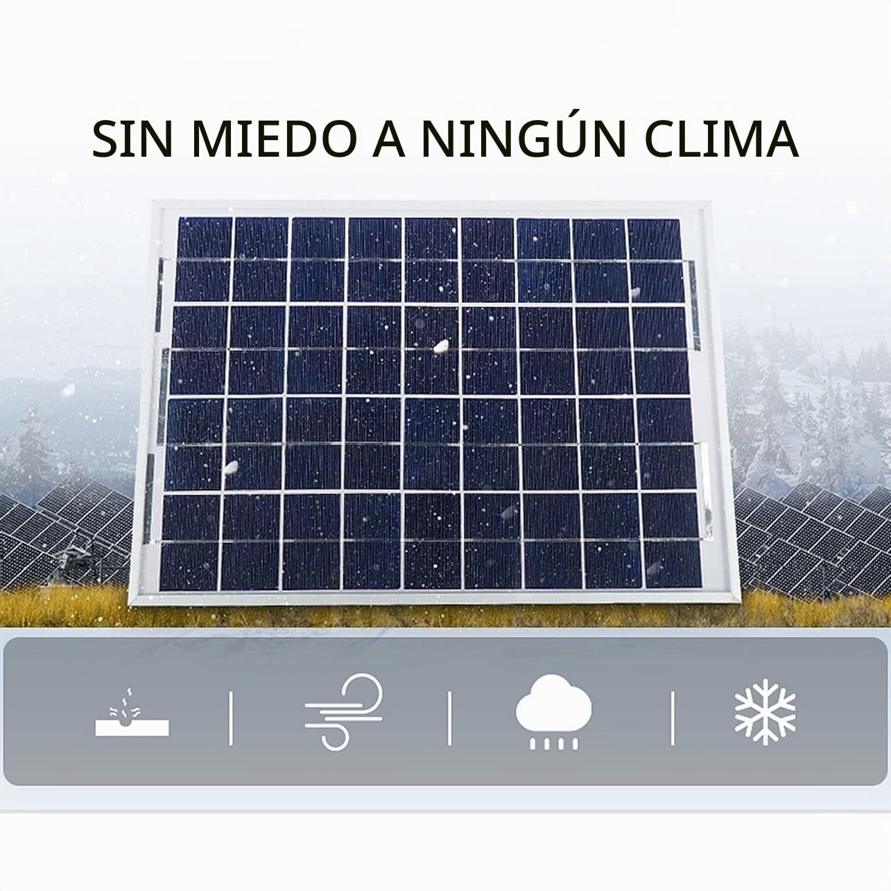 Sistema de Panel Solar 60A Controlador de Carga del Panel Solar Kit de inversor Solar 1000W Maleta de Panel Solar de generación de energía Completa - Negro (80402202M1)