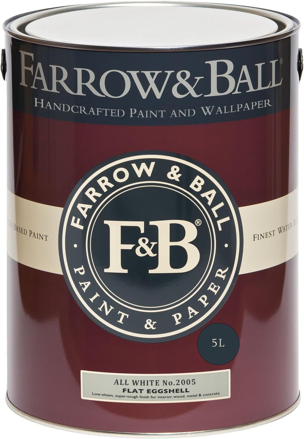 All White No. 2005 Flat Eggshell 5L