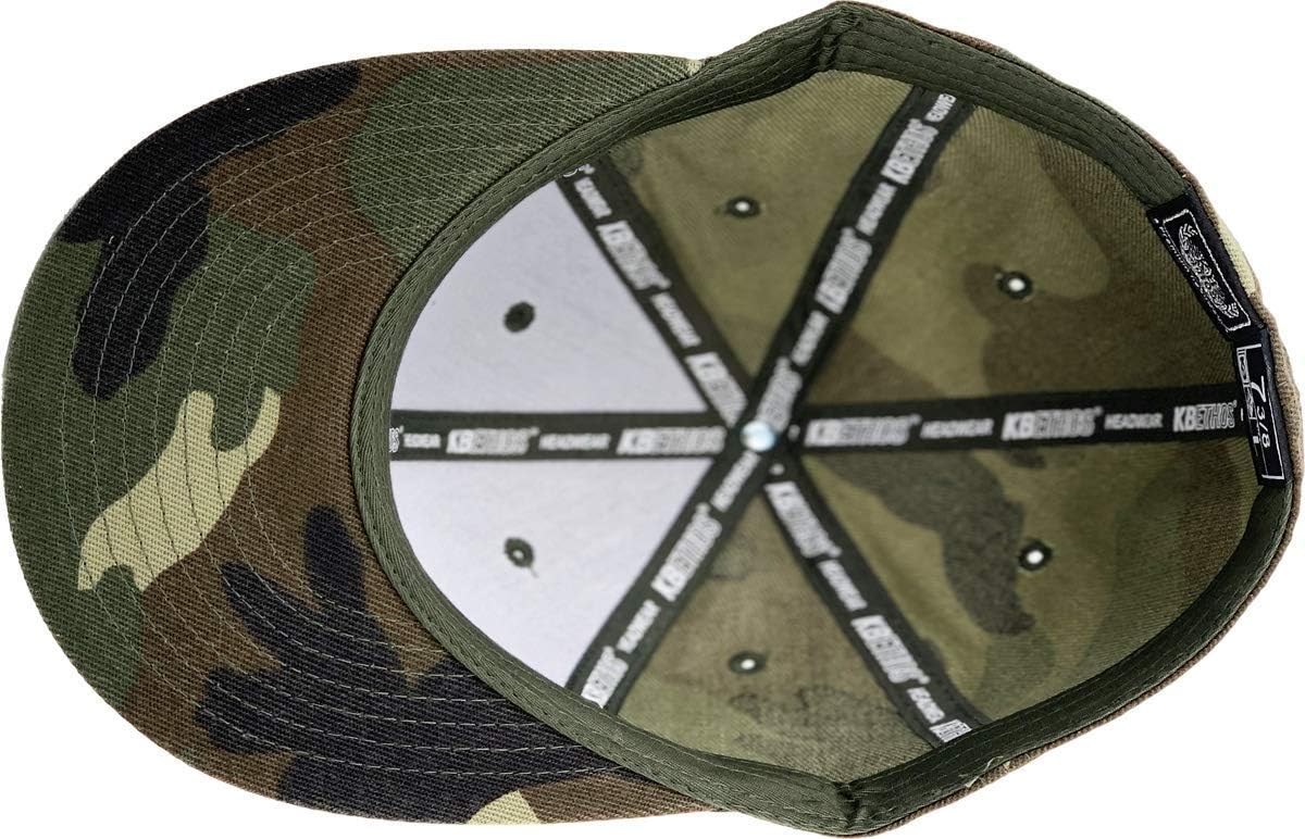 KBETHOS® Original 6 Panel Flat Brim True-Fit Fitted Cap - Image 6