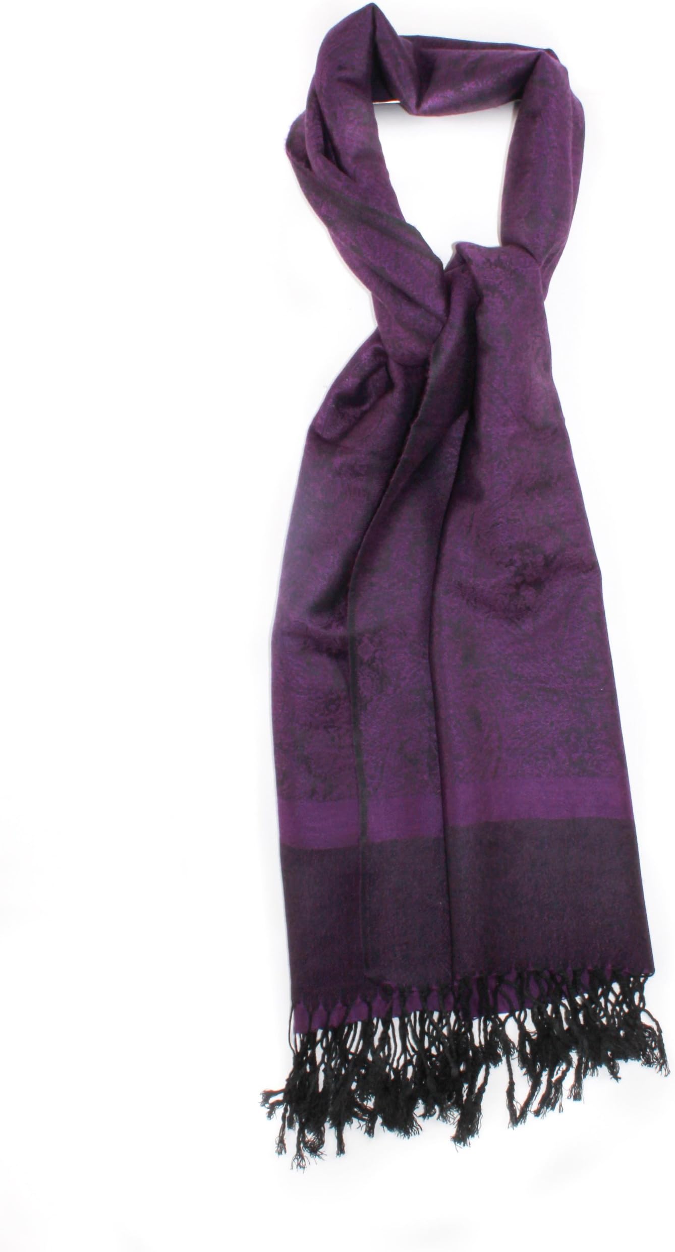 Elegant Cashmere feel Pashmina Silk Scarf Shawl Wrap Women (Purple)