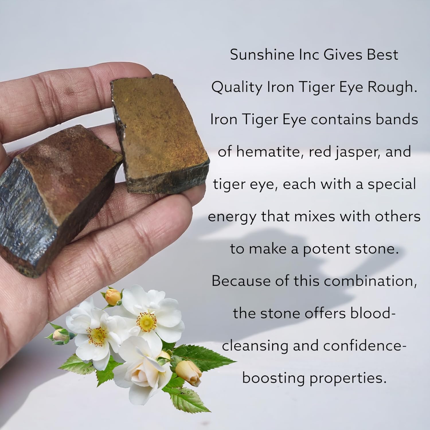 Sunshine inc Natural Iron Tiger Eye (250 Grams) Crystal Healing Rough Stone, Natural Raw Crystals for Manifestation, Meditation and Reiki Healing, Assymeterical, Crystal, Iron Tiger Eye,