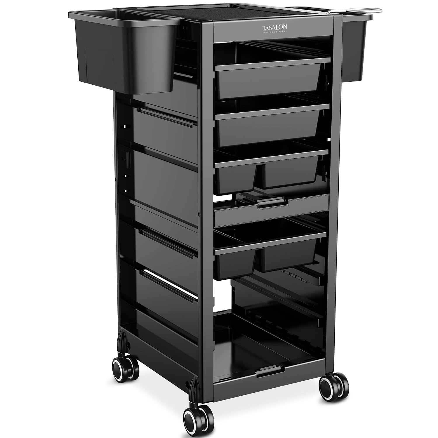 TASALON Professional Salon Trolley Cart, Lockable 4 Trays & 2 Holders,Multipurpose Salon Station Cart,Space Saving Mobile ... - Review, Price and Buying Guide