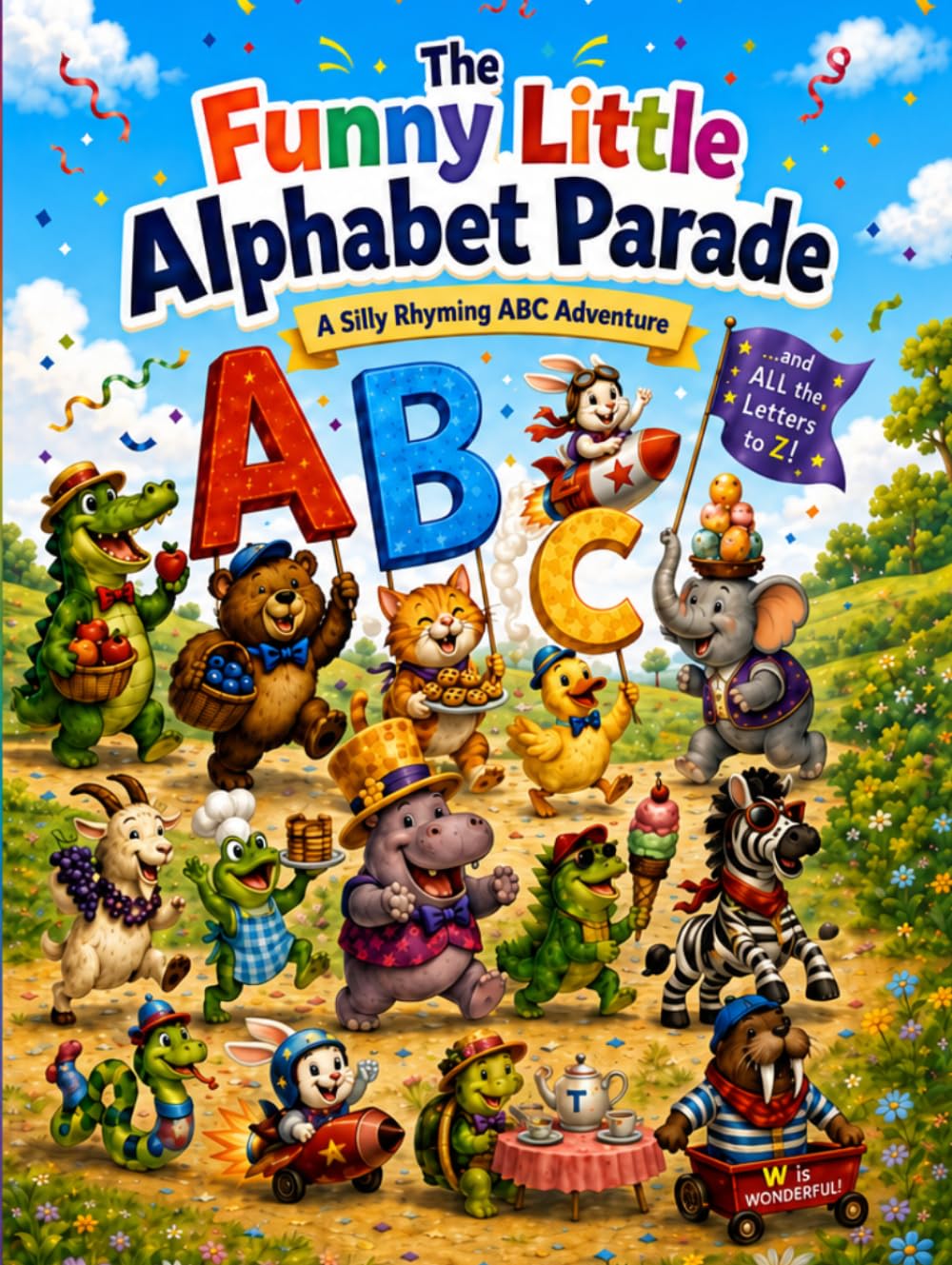 The Funny Little Alphabet Parade: A Silly Rhyming ABC Adventure with Letter Sounds, Picture Hunts, and Play Pages