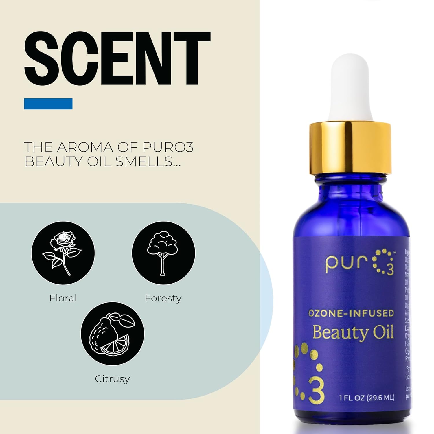 PurO3 Beauty Oil – Vegan Hydrating Face Oil with Activated Oxygen – Natural Skin Care for Radiant and Smooth Skin, 30 ml - Image 4