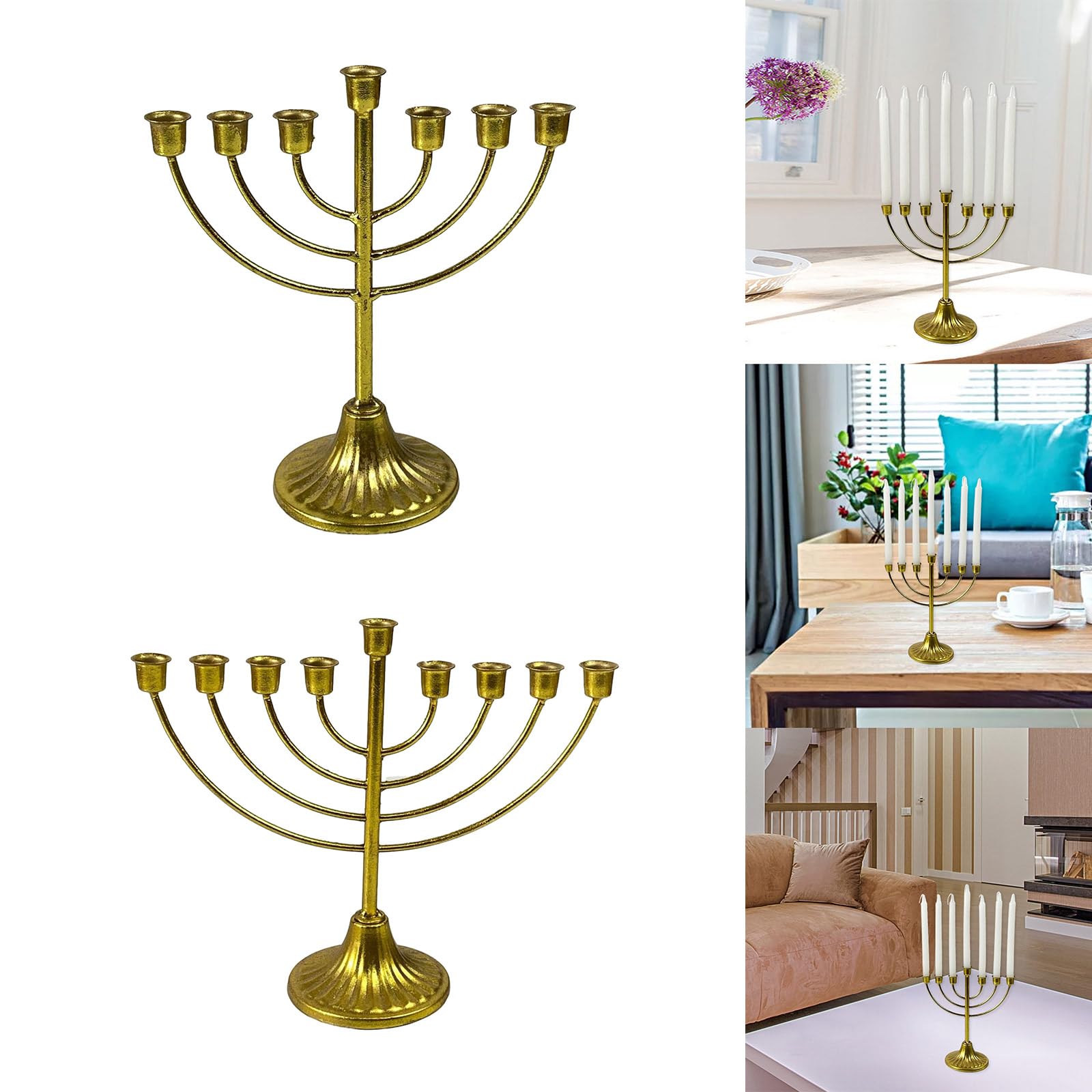 7/9 Branch Hanukkah Stand Artistic Stand 7/9 Headed Candelabrum Stylish Home Decor for 0.51in Dia