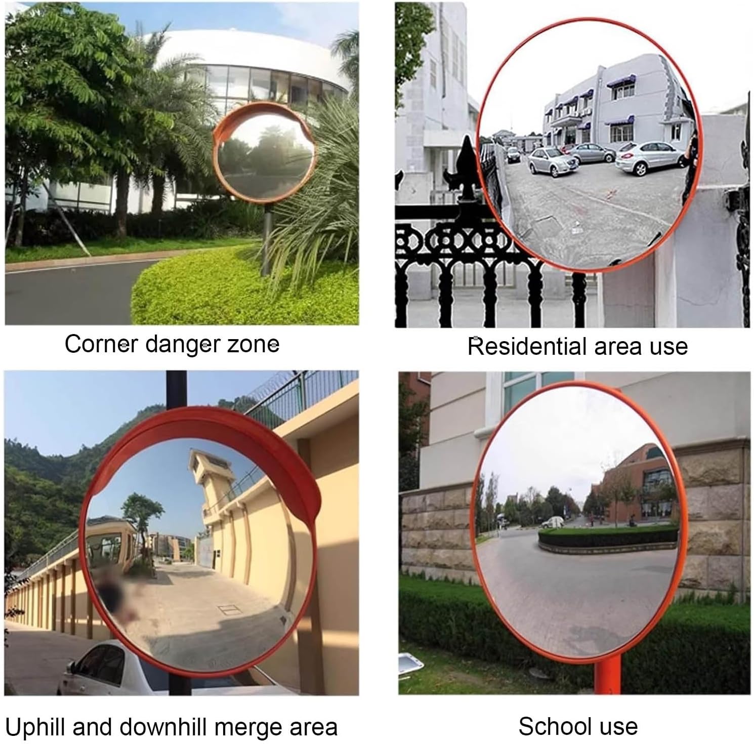 18"/22"/24"/30"/32"/ 39" Acrylic Convex Mirror Corner Securityblind Spot Mirror Adjustable Wide Angle View Indoor Security Mirror Outdoor Adjustable Bracket for Warehouse Driveways(22in)